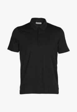 Icebreaker 100% MERINO TECH LITE II SS - Poloshirt - Black