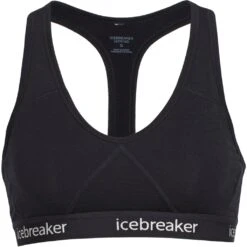 Icebreaker Sprite Racerback Sport-BH Damen - Schwarz