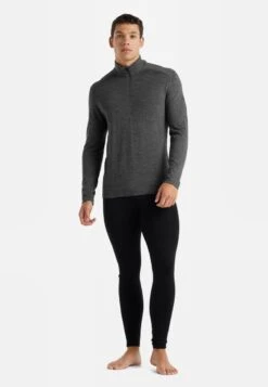 Icebreaker TECH HALF ZIP - Unterhemd/-shirt - Gritstone Hthr
