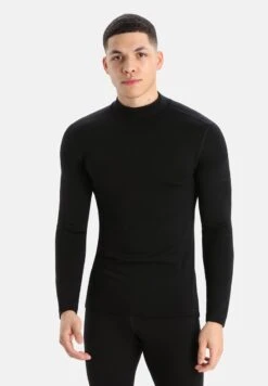 Icebreaker 100% MERINO 260 TECH LS TURTLENECK - Langarmshirt - Black