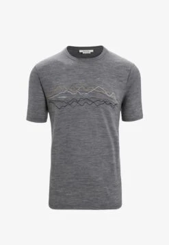 Icebreaker M TECH LITE II SS - T-Shirt Print - Gritstone Hthr