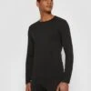 Icebreaker 100% MERINO 200 LS CREWE - Unterhemd/-shirt - Black