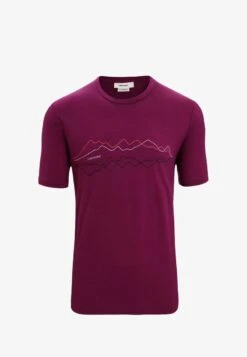 Icebreaker M TECH LITE II SS - T-Shirt Print - Go Berry