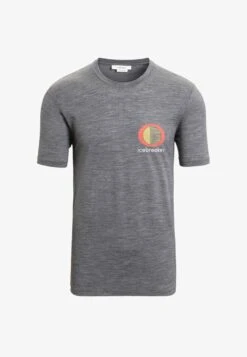 Icebreaker M TECH LITE II SS SPRING GLOW - T-Shirt Print - Gritstone Hthr