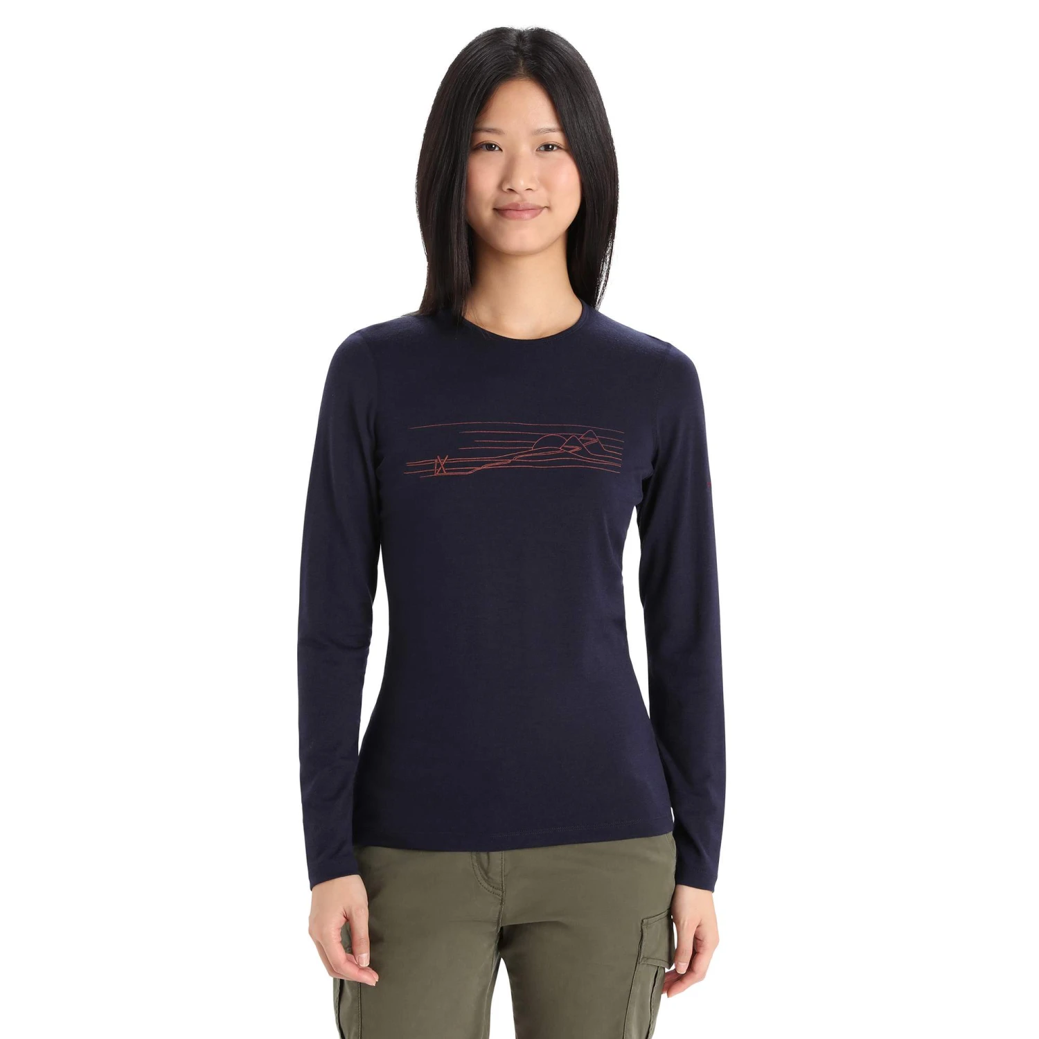 Icebreaker 200 OASIS LS CREWE SKI STRIPES Damen - Funktionsshirt 2 Icebreaker 200 OASIS LS CREWE SKI STRIPES Damen - Funktionsshirt – Bild 2