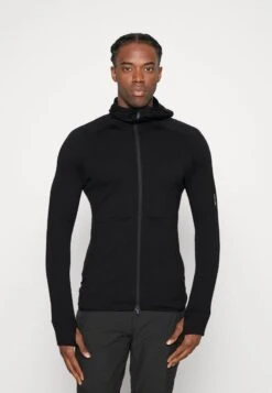 Icebreaker MEN ZONEKNIT™ ZIP HOODIE - Sweatjacke - Black