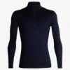 Icebreaker HALF ZIP - Unterhemd/-shirt - Midnight Navy