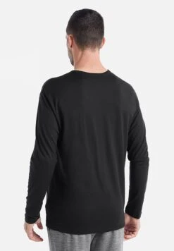 Icebreaker 100% MERINO GRANARY LS POCKET TEE - Langarmshirt - Black -Deutschland Icebreaker Verkaufs-Shop 91954b8f8ad94c77a08d2ef18cd2afa7