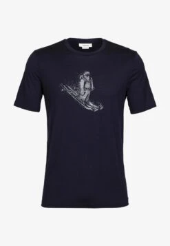 Icebreaker 100% MERINO Print T-shirt - T-Shirt Print - Midnight Navy