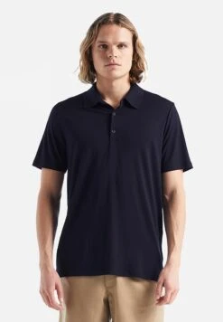 Icebreaker 100% MERINO TECH LITE II SS - Poloshirt - Midnight Navy