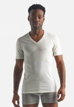 Icebreaker MERINO ANATOMICA SS V - Unterhemd/-shirt - Snow
