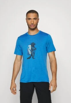 Icebreaker TECH LITE II TEE WASCHBAR WANDERING - T-Shirt Print - Azul