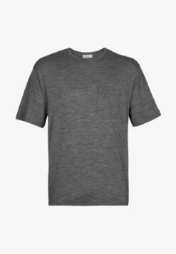 Icebreaker 100% MERINO GRANARY SS POCKET - T-Shirt Basic - Gritstone Hthr