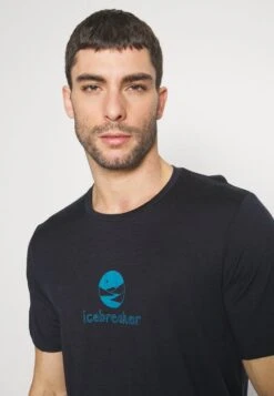 Icebreaker TECH LITE SS IB ESSENTIAL LOGO - T-Shirt Print - Midnight Navy -Deutschland Icebreaker Verkaufs-Shop d352c06efcba45609ffb645bbf7669b7