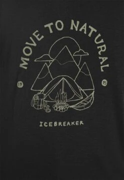 Icebreaker 100% MERINO TECH LITE II SS TEE CANOPY CAMPER - T-Shirt Print - Black -Deutschland Icebreaker Verkaufs-Shop d376ab1b2f5d4d0ebc26968ed506328d