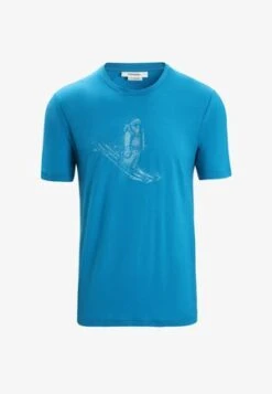 Icebreaker M TECH LITE II SS TRAIL HIKER - T-Shirt Print - Geo Blue -Deutschland Icebreaker Verkaufs-Shop e99f5cbd3c1441c3bd61e253a0c56233 2