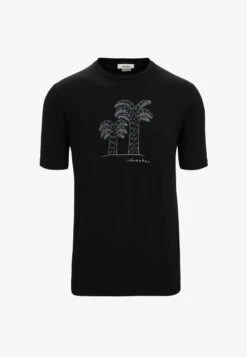 Icebreaker M TECH LITE II SS GIANT FERNS - T-Shirt Print - Black