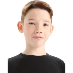 Icebreaker 200 Oasis Langarm Unterhemd Kinder - Schwarz -Deutschland Icebreaker Verkaufs-Shop icebreaker k200 oasis kids black 5 1304124