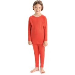 Icebreaker 200 Oasis Langarm Unterhemd Kinder - Vibrant Earth -Deutschland Icebreaker Verkaufs-Shop icebreaker kids 200 oasis long sleeve crewe undershirt vibrant earth 4 1430527