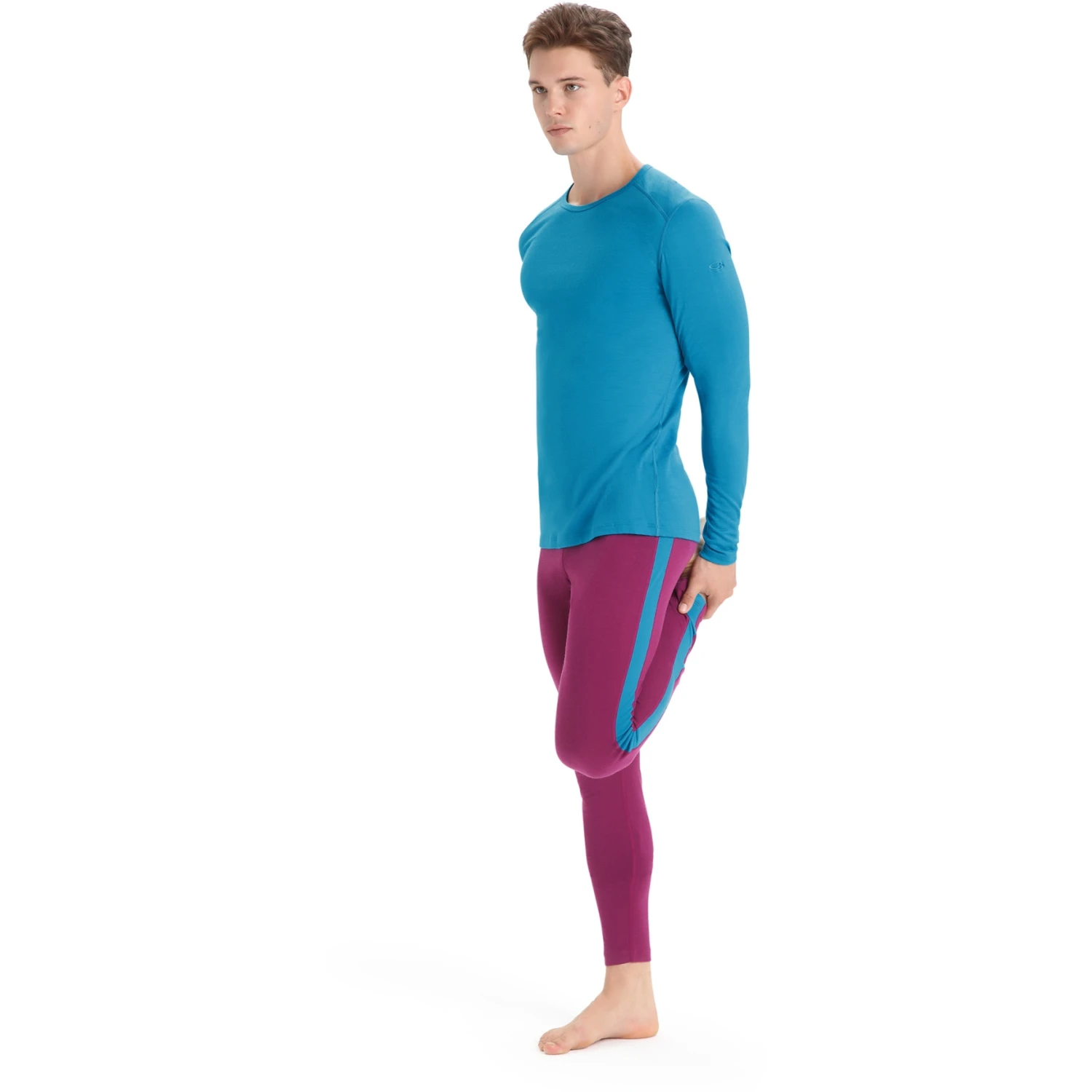 Icebreaker 200 Oasis Crewe Langarmshirt Herren - Geo Blue 5 Icebreaker 200 Oasis Crewe Langarmshirt Herren - Geo Blue – Bild 5