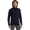 Icebreaker 200 Oasis Half Zip Langarmshirt Herren - Midnight Navy