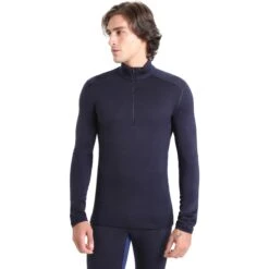 Icebreaker 260 Tech Half Zip Langarmshirt Herren - Midnight Navy