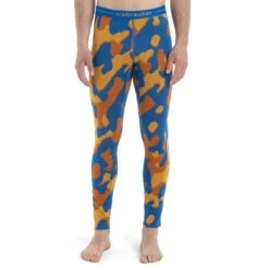 Icebreaker 260 Vertex Natural Shades Leggings Herren - Lazurite/Solar/Earth