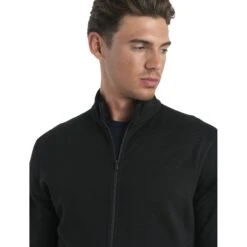 Icebreaker 560 Realfleece™ Elemental II Fleecejacke Herren - Schwarz -Deutschland Icebreaker Verkaufs-Shop icebreaker mens 560 realfleece elemental ii long sleeve zip black 6 1555494