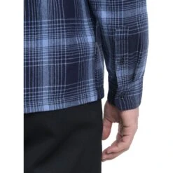 Icebreaker Dawnder Kariertes Flanellhemd Herren - Midnight Navy/Kyanite -Deutschland Icebreaker Verkaufs-Shop icebreaker mens dawnder long sleeve plaid flannel shirt midnight navy kyanite model 3 1498645