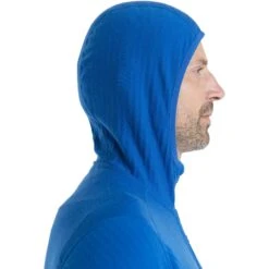 Icebreaker Descender Fleecejacke Mit Kapuze Herren - Lazurite/Royal Navy -Deutschland Icebreaker Verkaufs-Shop icebreaker mens descender zip hood long sleeve midlayer lazurite royal navy model 9 1498690