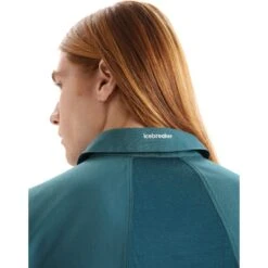 Icebreaker Hike Langarmhemd Herren - Green Glory -Deutschland Icebreaker Verkaufs-Shop icebreaker mens hike long sleeve shirt green glory 8 1381649