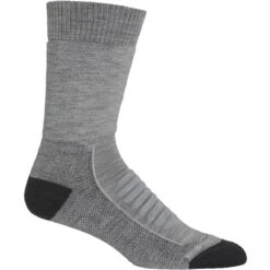 Icebreaker Hike+ Heavy Crew Socken Herren - Blizzard Hthr/Snow/Monsoon