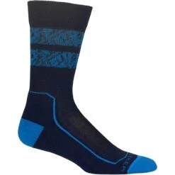 Icebreaker Hike+ Light Crew Natural Summit Socken Herren - Midnight Navy/Lazurite/Black