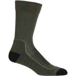 Icebreaker Hike+ Light Crew Socken Herren - Loden/Black/Gritstone Hthr