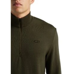 Icebreaker Original Half Zip Herren Langarmshirt Herren - Loden -Deutschland Icebreaker Verkaufs-Shop icebreaker mens original half zip long sleeve shirt loden 7 1037570