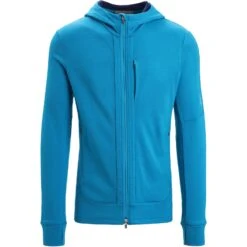 Icebreaker Quantum III Midlayer Jacke Mit Kapuze Herren - Geo Blue/Royal Navy -Deutschland Icebreaker Verkaufs-Shop icebreaker mens quantum iii long sleeve zip hood midlayer geo blue royal navy 1 1381788
