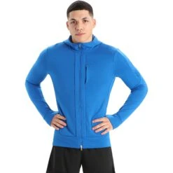 Icebreaker Quantum III Midlayer Jacke Mit Kapuze Herren - Lazurite/Royal Navy