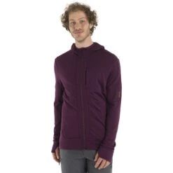 Icebreaker Quantum III Midlayer Jacke Mit Kapuze Herren - Nightshade