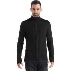 Icebreaker Quantum III Midlayer Jacke Herren - Schwarz