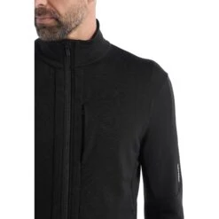 Icebreaker Quantum III Midlayer Jacke Herren - Schwarz -Deutschland Icebreaker Verkaufs-Shop icebreaker mens quantum iii long sleeve zip midlayer black 6 1143868