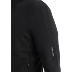 Icebreaker Quantum III Midlayer Jacke Herren - Schwarz -Deutschland Icebreaker Verkaufs-Shop icebreaker mens quantum iii long sleeve zip midlayer black 8 1143875