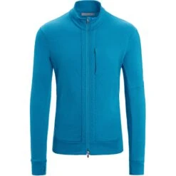 Icebreaker Quantum III Midlayer Jacke Herren - Geo Blue -Deutschland Icebreaker Verkaufs-Shop icebreaker mens quantum iii long sleeve zip midlayer geo blue 1 1381727