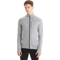 Icebreaker Quantum III Midlayer Jacke Herren - Metro Hthr/Black