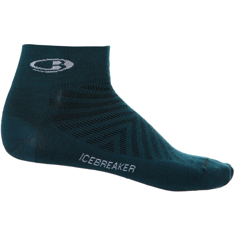 Icebreaker Run+ Ultralight Mini Socken Herren - Green Glory/Snow 1 Icebreaker Run+ Ultralight Mini Socken Herren - Green Glory/Snow
