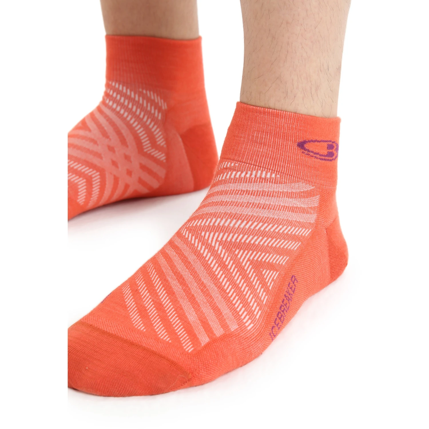 Icebreaker Run+ Ultralight Mini Socken Herren - Vibrant Earth/Go Berry 4 Icebreaker Run+ Ultralight Mini Socken Herren - Vibrant Earth/Go Berry – Bild 4