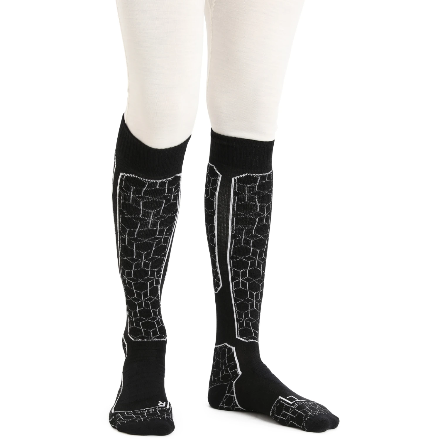 Icebreaker Ski+ Medium OTC Alpine Geo Socken Herren - Black/Snow 2 Icebreaker Ski+ Medium OTC Alpine Geo Socken Herren - Black/Snow – Bild 2