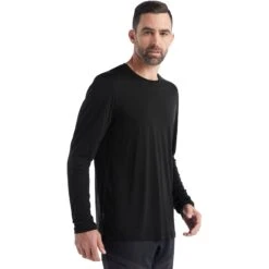 Icebreaker Sphere II Langarmshirt Herren - Schwarz