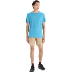 Icebreaker Sphere II T-Shirt Herren - Geo Blue Hthr -Deutschland Icebreaker Verkaufs-Shop icebreaker mens sphere ii short sleeve tee geo blue hthr 3 1458214