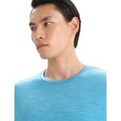 Icebreaker Sphere II T-Shirt Herren - Geo Blue Hthr -Deutschland Icebreaker Verkaufs-Shop icebreaker mens sphere ii short sleeve tee geo blue hthr 4 1458215