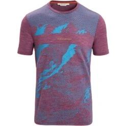 Icebreaker Sphere II Trail T-Shirt Herren - Go Berry Hthr